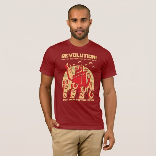 Robotrevolutie T-shirt (Voorkant volledig)