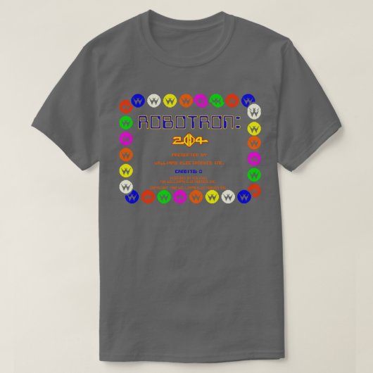 Robotron 2084 retro arcade spel fan ontwerp t-shirt (Design voorkant)