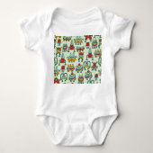 Robots Aliens  Patroon Illustratie Romper (Voorkant)