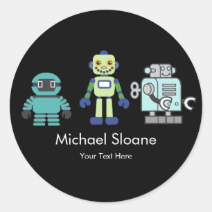 Robots & Androids Kinderverjaardagsfeestje Ronde Sticker