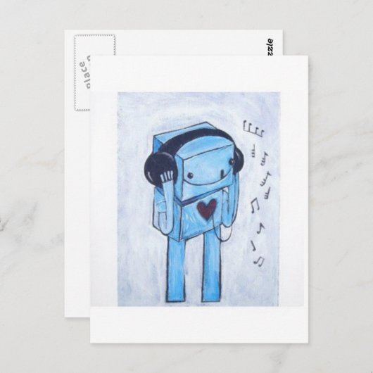 Robots. Briefkaart (Voorkant / Achterkant)