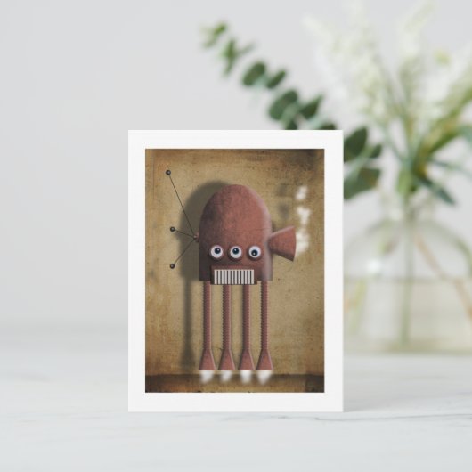  robots briefkaart (Staand voorkant)