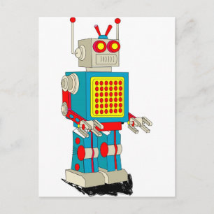Robots cartoon briefkaart