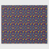 Robots Cartoon Pattern Cadeaupapier (Vlak)