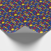 Robots Cartoon Pattern Cadeaupapier (Hoek)
