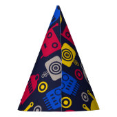 Robots Cartoon Pattern Feesthoedjes (Achterkant)