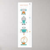 Robots Childrens Custom Growth Height Chart - Art Poster (Voorkant)