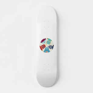 robots die naar beneden kijken persoonlijk skateboard