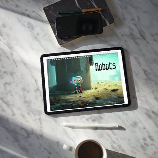 Robots - Digitial Artwork van Christine o.b.a. sti Kalender