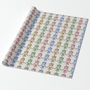Robots en tandwielen inpakpapier