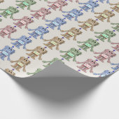 Robots en tandwielen inpakpapier (Hoek)