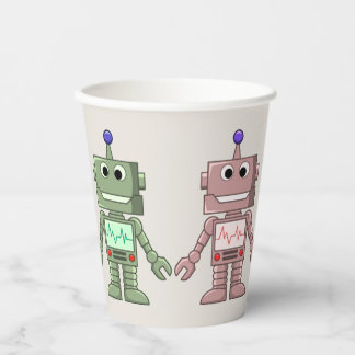 Robots en tandwielen thema Verjaardag Drink bekers