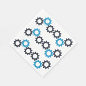 Robots en tandwielen thema Verjaardag servetten (Hoek)