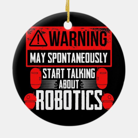 Robots Engineering praat over robotica Keramisch Ornament (Achterkant)