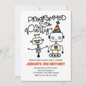 Robots, geprogrammeerd om te feesten kaart (Voorkant)