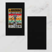 Robots Girls Boys Future Robotics Engineer Visitekaartje (Voorkant / Achterkant)