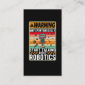 Robots Girls Boys Future Robotics Engineer Visitekaartje (Voorkant)