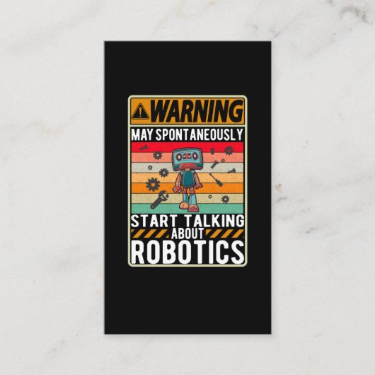 Robots Girls Boys Future Robotics Engineer Visitekaartje (Voorkant)