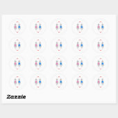 Robots houden van ronde sticker (Vel)