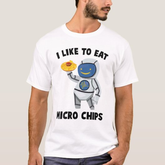 Robots - ik eet graag microchips - Nachos - Engi T-shirt (Voorkant)