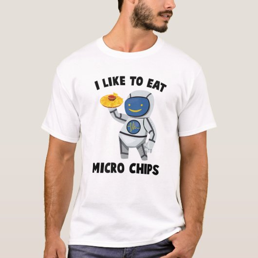 Robots - ik eet graag microchips - Nachos - Engi T-shirt (Voorkant)