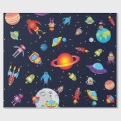 Robots in de buitenruimte (Med. Afbeeldingen) Verp Cadeaupapier (Vlak)