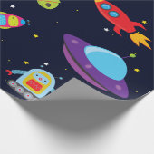 Robots in de ruimte (groot Afbeelding) inpakpapier (Hoek)