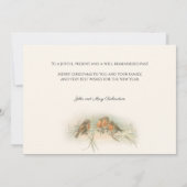 robots in sneeuw met kerstcadeautjes feestdagenkaart (Achterkant)