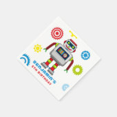 Robots Kids Birthday Party Napkins Servet (Hoek)