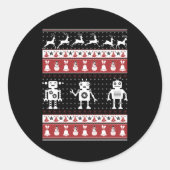 Robots Lelijk Ronde Sticker (Voorkant)