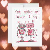 Robots maken mijn hart sneller op Valentijnsdag Kaart