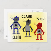 Robots met Funny Sayings Briefkaart (Voorkant / Achterkant)