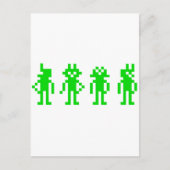 robots met groene pixels briefkaart (Voorkant)