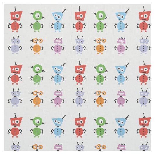 Robots Monster Fabric Stof (Swatch)