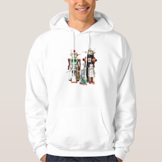 robots omhoog hoodie (Voorkant)