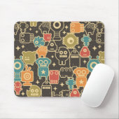 Robots op bruin muismat (Met muis)