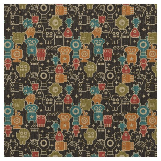 Robots op bruin stof (Swatch)