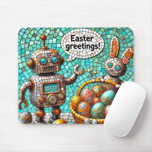 ROBOT'S PAASGROETEN Bunny Eggs ~ Muismat (Met muis)