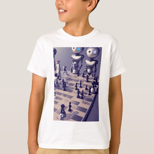 Robots playing chess kids t-shirt (Voorkant)