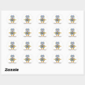 Robots-regel Ronde Sticker (Vel)
