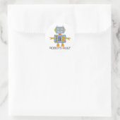 Robots-regel Ronde Sticker (Tas)