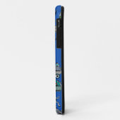 Robots. robots van geek op blauw Case-Mate iPhone case (Achterkant/links)