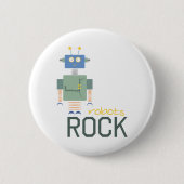 Robots Rock Ronde Button 5,7 Cm (Voorkant)