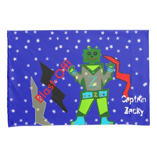 Robots Ruimteschepen Kinder Standaard Kussen Hoesj Kussensloop (Voorkant-Rechts)