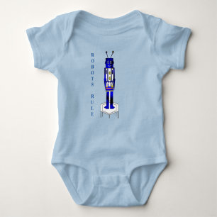 "Robots Rule" Baby Jersey Bodysuit