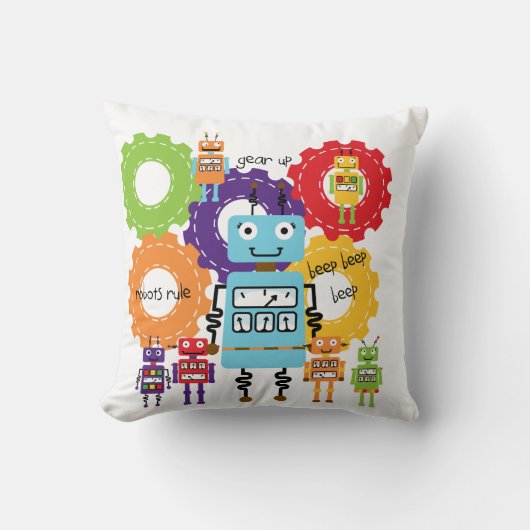 Robots Rule Pillow Kussen (Voorkant)