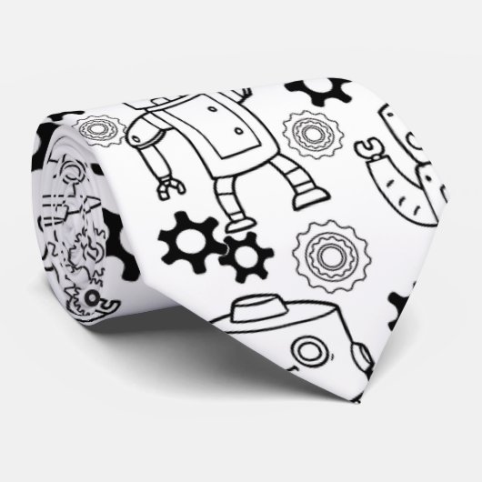 robots stropdas (Opgerold)