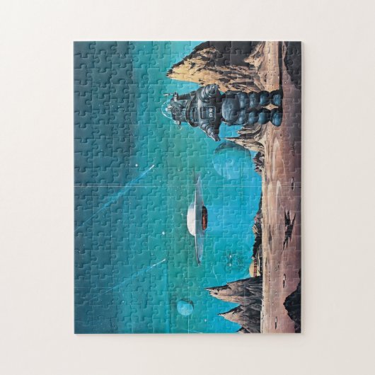 Robots UFO en ruimte Legpuzzel (Verticaal)