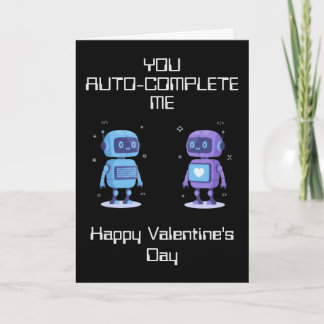 Robots Valentine's Day Card Kaart