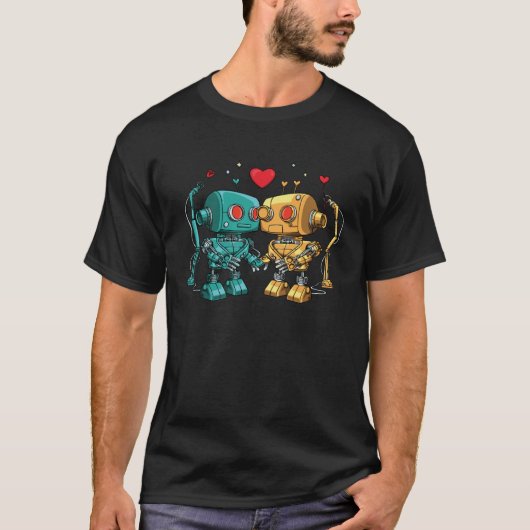 Robots verliefd op een Robotic Engineer T-shirt (Voorkant)